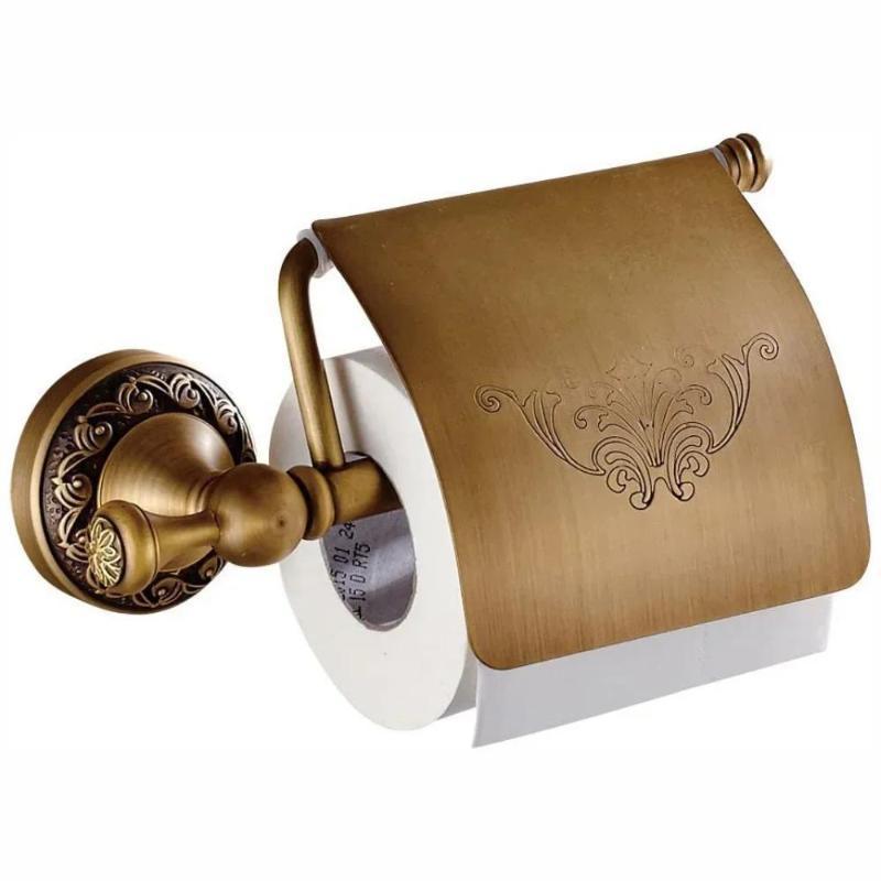 New Bathroom Household Antique Bronze Toilet Roll Paper Holder Wall Mounted Roll Tissue Shelf Dispenser Accessory Tissue Holder