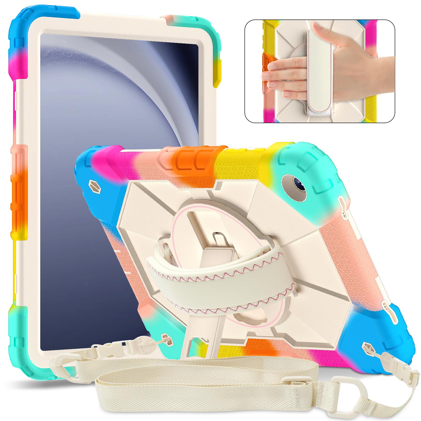 

360 Rotating Heavy Duty Armor Case For Samsung Galaxy Tab A11 Plus A11+ 2025 11inch Kickstand Wristband Tablet Cover Shell Tab A11 Plus 11inch