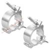 Stainless Steel Stage Light Hook Thin Single Ring Clamp Secures for 48-52mm Tubes Indoor Outdoor Events