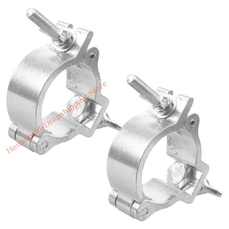 Stainless Steel Stage Light Hook Thin Single Ring Clamp Secures for 48-52mm Tubes Indoor Outdoor Events