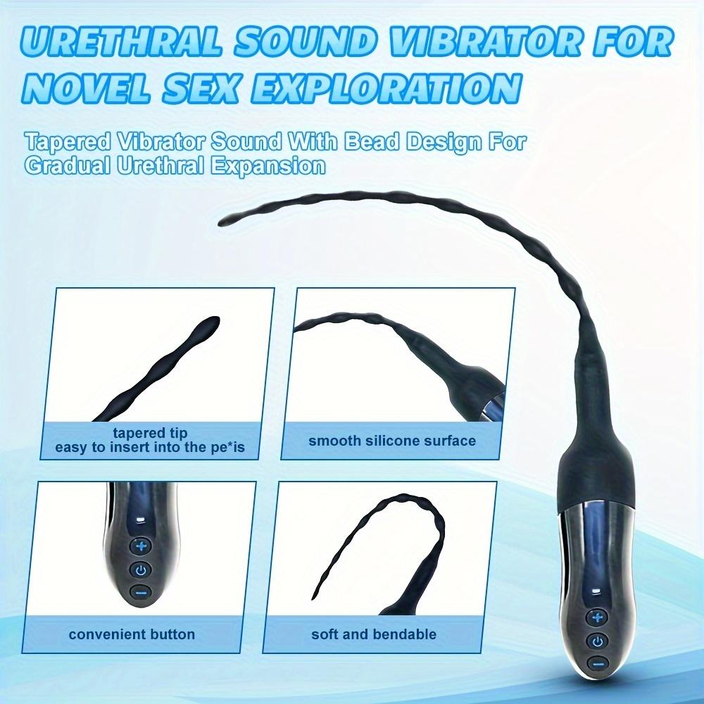 10 Geschwindigkeiten Langer Harnröhrenvibrator Katheter Penis Plug Sexspielzeug für Männer Vibrator für die Harnröhre Dehnstab Massagegerät Dildo Vibrator