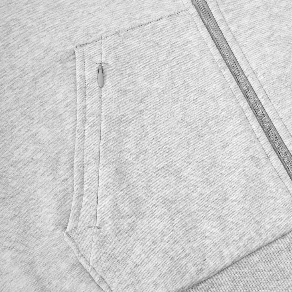 Adidas Letter Logo Hooded Zip-Up Comfortable Sweatshirt Women Sweatshirt Gray KA1505