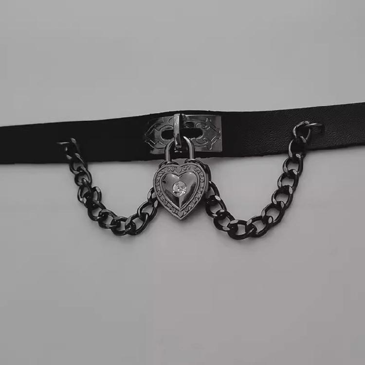 Soft Leather Necklace Women Heart Necklace Leather Fashion Jewelry Punk Chain Necklace Leather Texture Perfect for Party