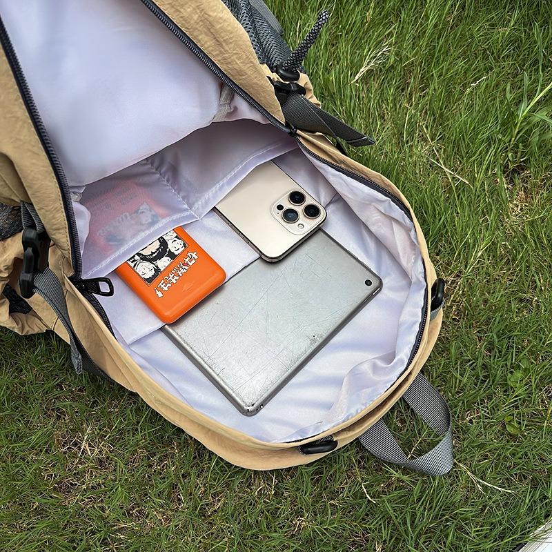 School bag new high-value fresh contrasting color splicing backpack couple lightweight mountaineering travel spring outing backpack