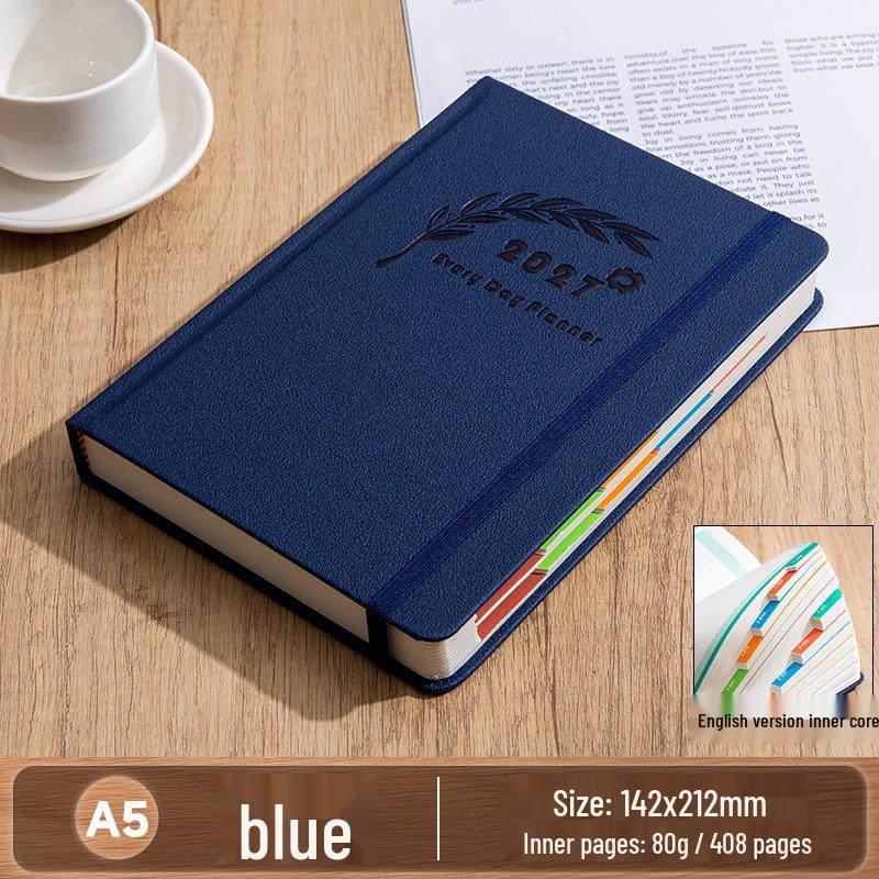 2027 Retro Planner: English-Spanish Dual-Language Schedule Book with Daily Efficiency Tips