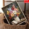 DIY Pearl and Diamond Painting Kit for Adults and Beginners. Sparkling Flower Bouquet Craft Art. Home Wall Decor and Handmade Gifts