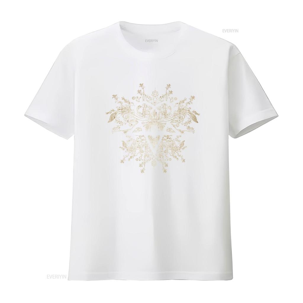 HIM Band Heartagram Schwarzes T-Shirt 100% Baumwolle Mode Oberteil Vintage Gewaschen Dehnbar Vielseitiges Oberteil Für den Alltag Streetwear