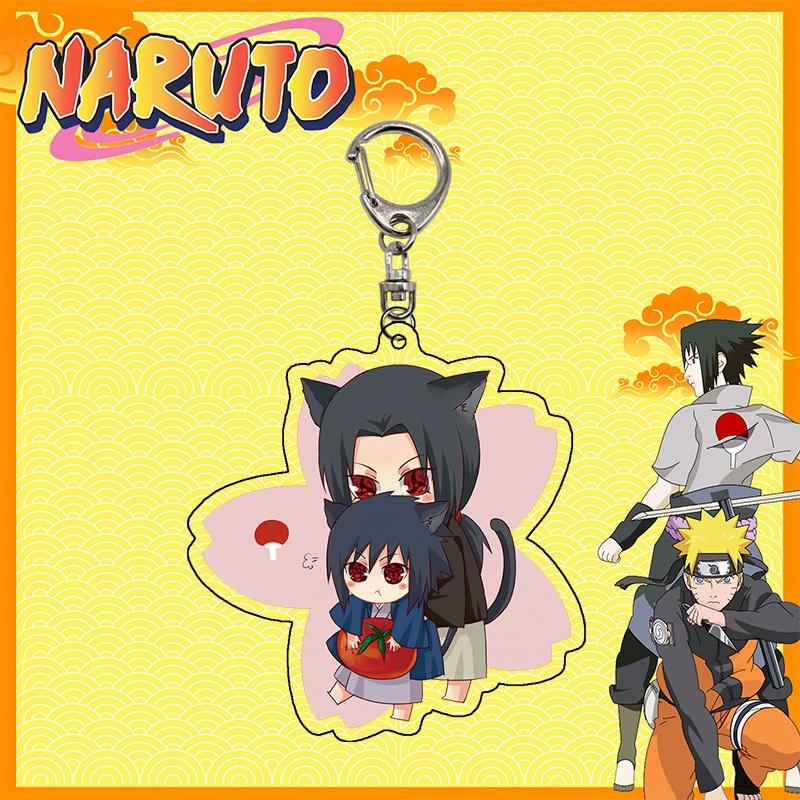 Anime Naruto Akryl nyckelring tillbehör Uzumaki Naruto Tecknad nyckelring