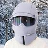 Trapper Hat For Women 4 In 1 Warm Cap Cold Weather Cap With Hood Earflap Goggles For Men Women Winter Cold Weather Cycling