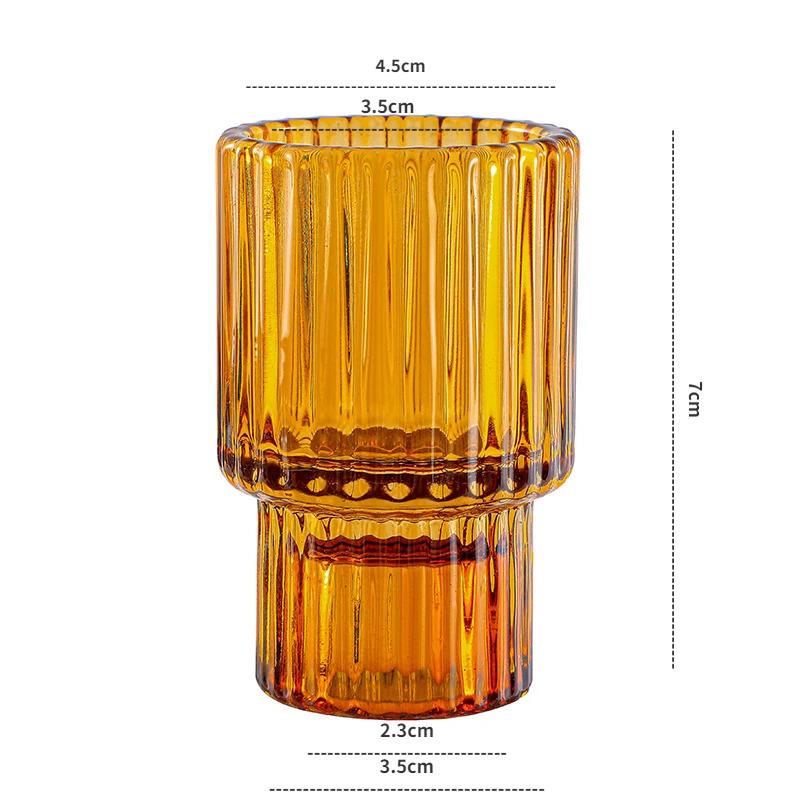 Nordic Mini Glass Candlestick European Taper Candles Holders Table Candle Stand Small Tealight candle holder Home Decoration