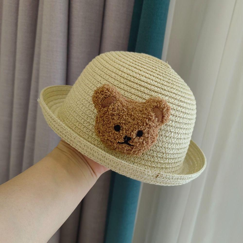 Fisherman's Hat Straw Hat Beach Sun Hat Cartoon Kids Caps New Toddler Hats
