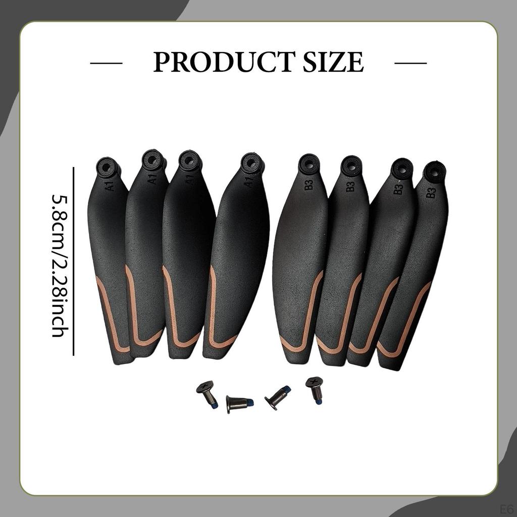 8 Pieces Drone Propellers with Release Portable Lightweight Spare Parts 2.28inch for E88Max S1S M8