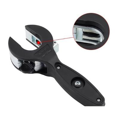 Compact Ergonomic Tubing Cutter with Ratchet Function for Precise Cuts On Copper PVC and Soft Metal Pipes In Confined Spaces