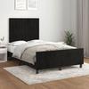 VidaXL Cadre de Lit avec Tête de Lit, Lit Rembourré, Lit Double, Lit Adulte de Chambre à Coucher Intérieur, Moderne, Noir 3270592