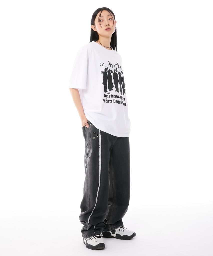 FLAVORISM Cut-Off Bleach Washed Denim Pants (Tp0042)