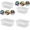 Futterbox für Reptilien, durchsichtiges Terrarium, wiederverwendbarer Brutbehälter, Tierhalter für Frösche, Bartagamen, Schlangen und andere Kleintiere