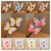 2pcs Rhinestone Hair Clip Set Colorful Butterfly Kids Bangs Clip Kids Barrettes  Birthday Gift