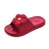 Festive Wine Red Bride Slippers: Luxurious, Comfy Summer Footwear