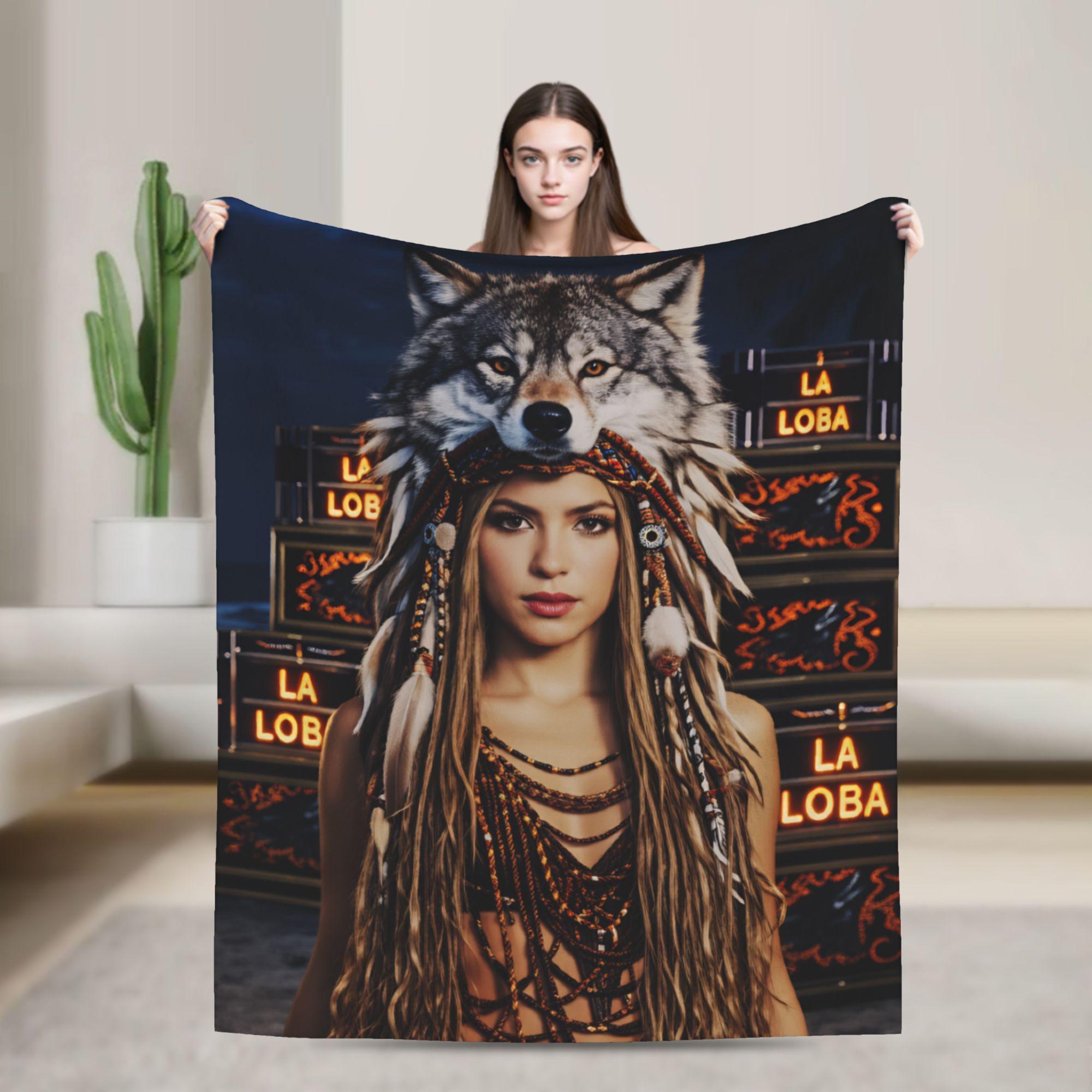Warm Soft Blanket Decorative Shakira Throw Blanket Singer Pop Flannel Bedspread For Outdoor Comfortable Sofa Bed Cover 75X95CM
