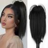 Krallen-Pferdeschwanz, mittellang, glatt, Pferdeschwanz-Verlängerungen, synthetische Clip-In-Haarverlängerungen, elegant für den täglichen Gebrauch, Haar-Accessoires