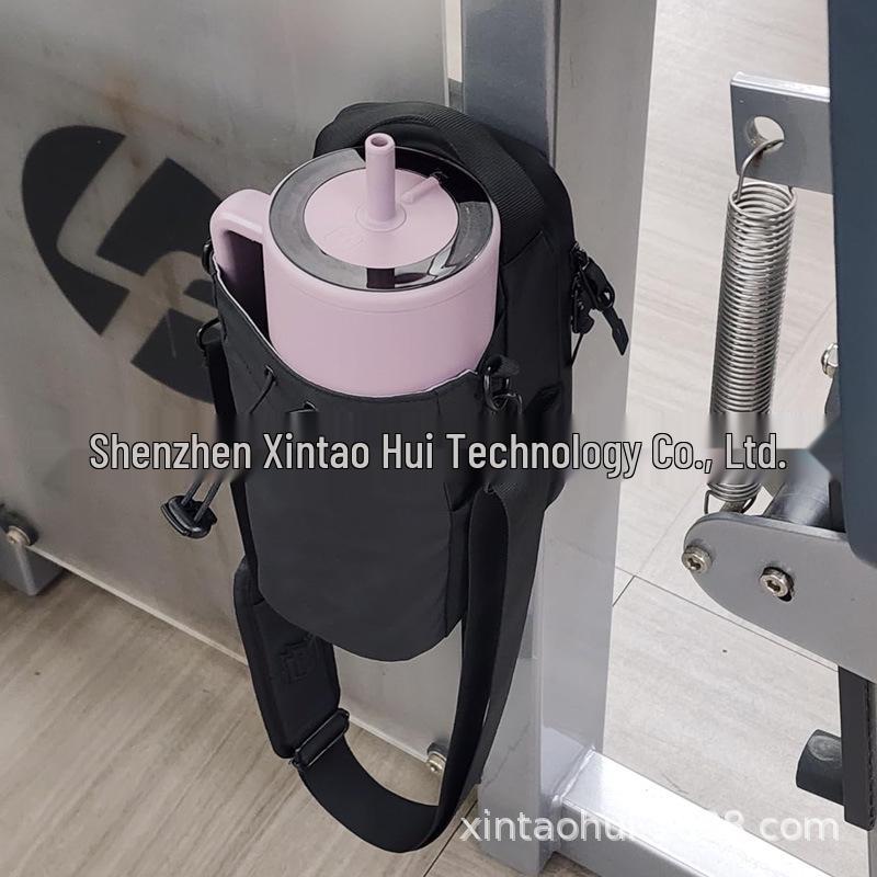 Magnetic Leather Water Bottle Bag - Stylish Crossbody for Gym and Travel