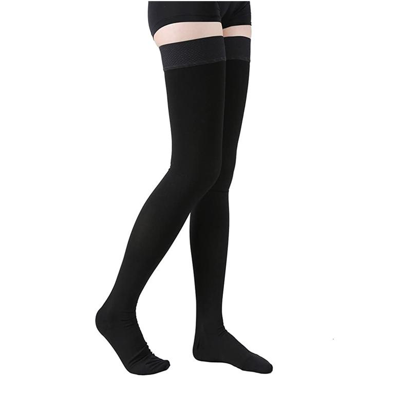 

2 шт. 20-30 мм рт. ст. Панчохи з високою компресією до стегна Шкарпетки із закритим носком Жінки Чоловіки Панчохи від варикозу Наколінник Компресійні рукавички S