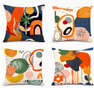 Abstract Geometric Art Cushion Cover Colorful Boho Throw Pillow Case For Home Sofa Decor
