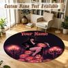 Elvira Mistress of the Dark Personalized Round Rug Support Custom Name, Soft Home Decor Mat