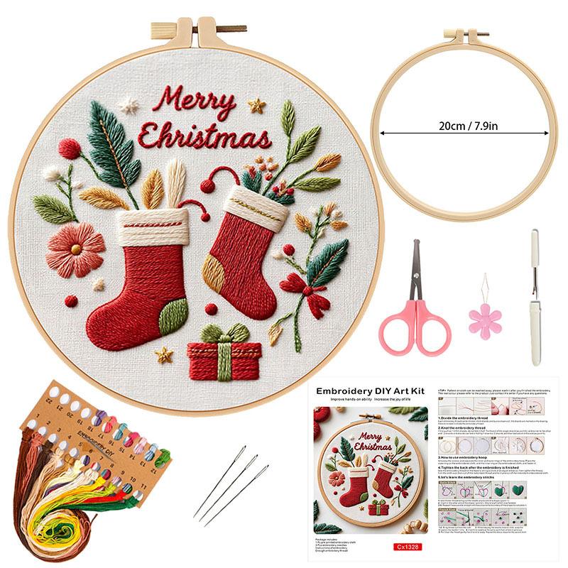 New Christmas Embroidery Handmade Diy Material Package Christmas Embroidery Belt Accessories