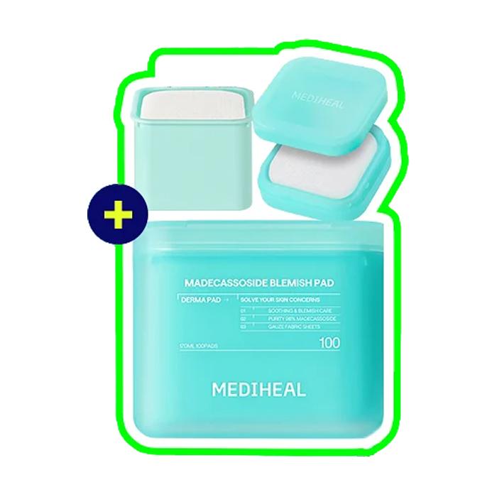 Mediheal Derma Special Care Toner Pad Set 200 Sheets with Portable Case