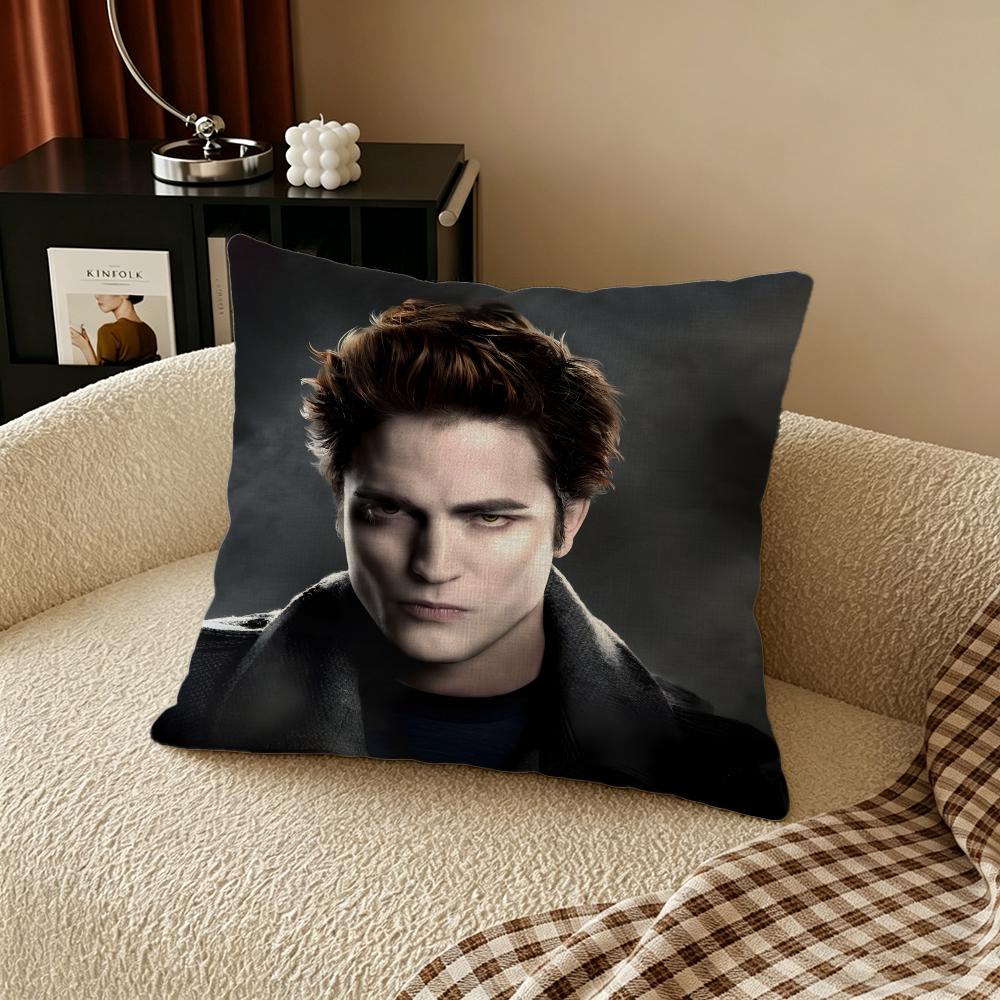 E-Edward Cullen Cushion Cover Natural Linen Pillowcase Set, All-In-One Decor For Sofa, Bedroom & Chair
