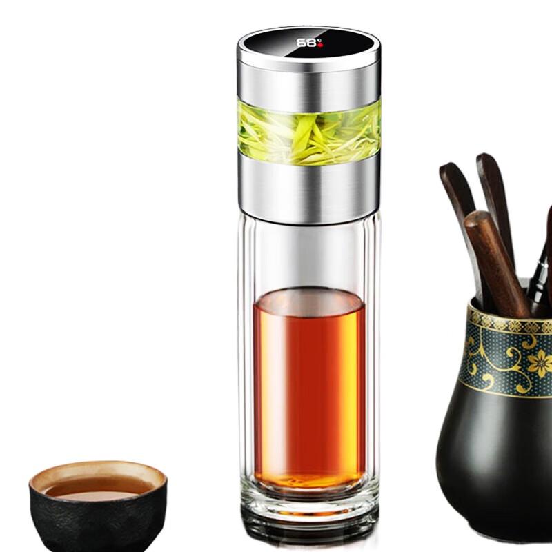 Shangheng Smart Temp Double-Wall Tea Infuser Glass Mug