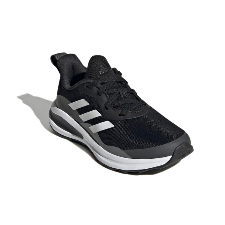 adidas FortaRun J Lace Running K Abrasion Resistant Breathable Low Top Sports Casual Shoes Black White Kids' GY7597