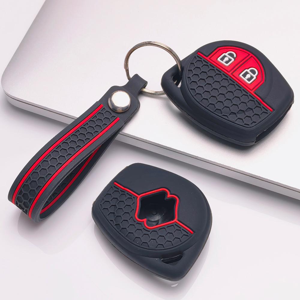 Anti Slip Car Key Protector for Suzuki Swift Alto Jimny SX4 Vitara Ignis Celerio Dzire with Keychain Honeycomb Texture Shockproof Key Shell Accessory