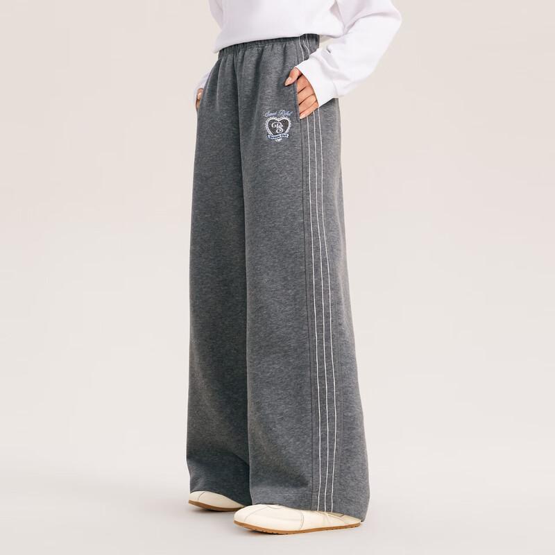DEESHA Girls' Straight-Leg Pants with Heart Embroidery