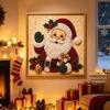 DIY Christmas Pearl Art Kit with Frame Christmas Pearl Beads Art Craft for Home Wall Decor for Adults Beginner