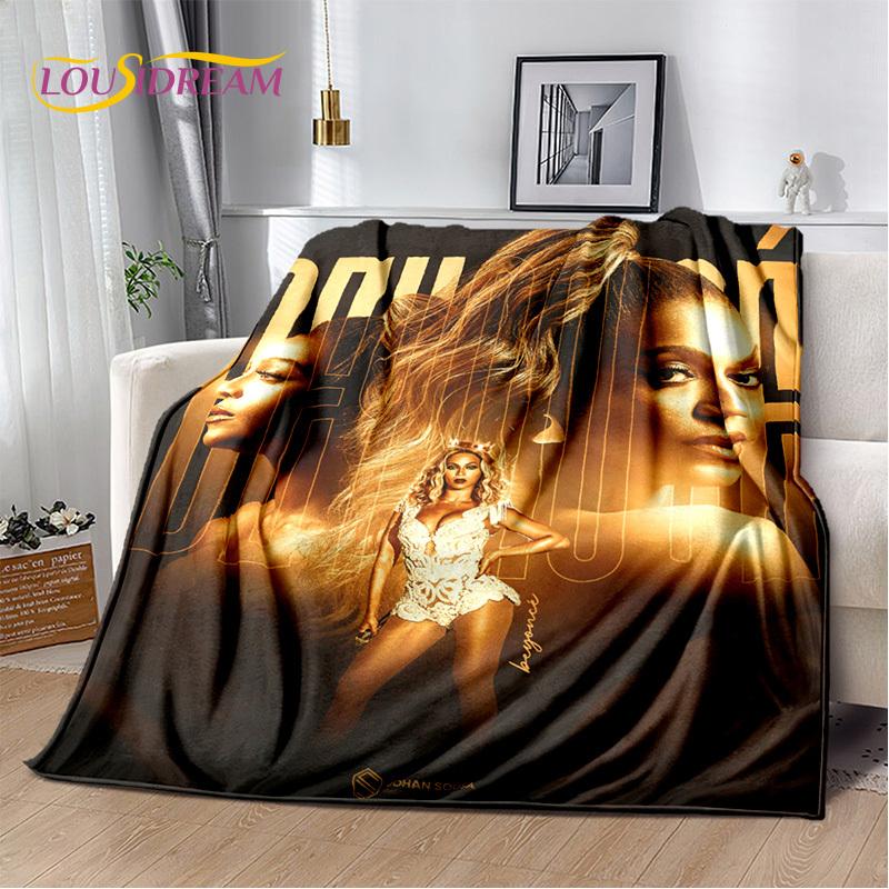 3D Latest Beyonce Giselle Knowles Soft Plush Blanket,Flannel Blanket Throw Blanket for Living Room Bedroom Bed Sofa Picnic Cover