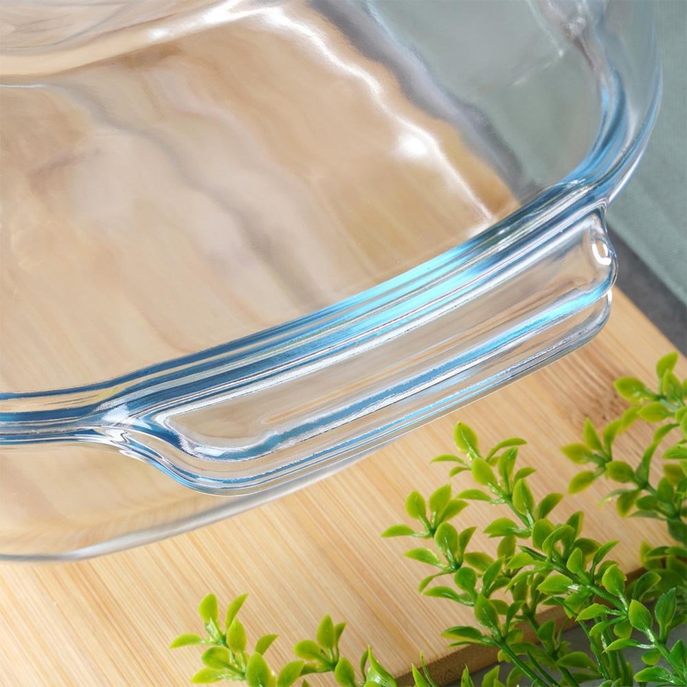Glass Ovenproof Dish with Lid 3.1+2.6 L