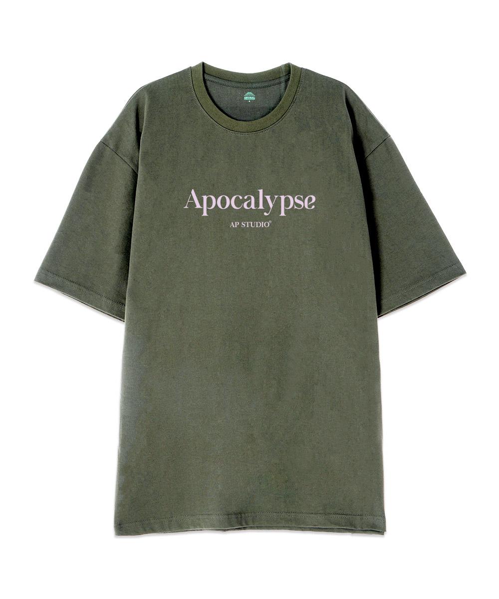 Astral Projection [Oversized] Apocalypse 13-Count Cotton Round Neck Short Sleeve T-Shirt_Khaki L