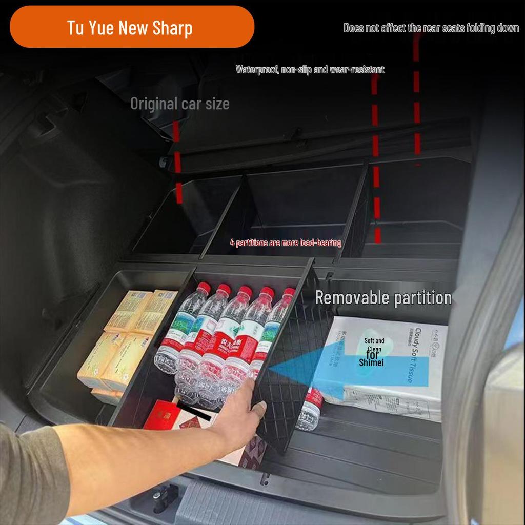Touareg Sharp Trunk Organizer: Storage Box with Lid & Compartments.