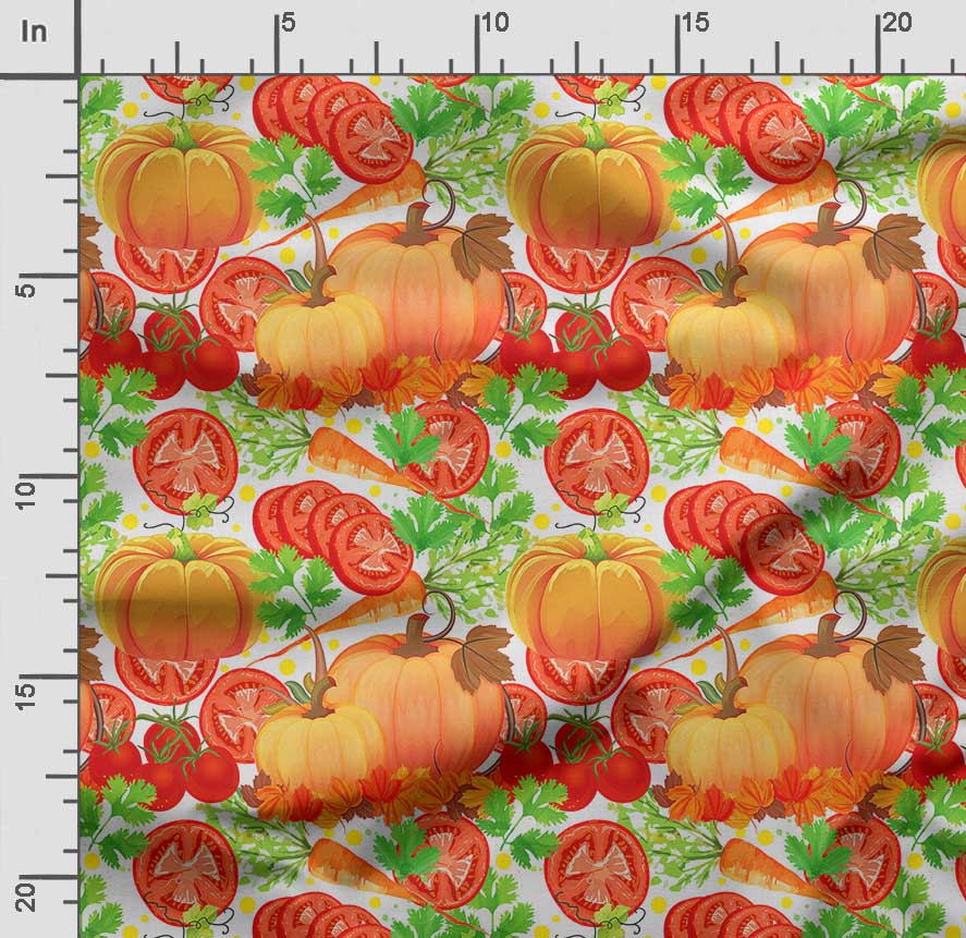 Soimoi Veggies Print,  Cotton Cambric, Quilting Fabric Sold by The Yard 42 Inch Wide, Medium Weight Cotton Fabric, Sewing  Supplies,Aquamarine