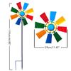 Colorful Metal Windmill Garden Decor Iron Art Wind Spinner Sculpture for Yard Patio Balcony