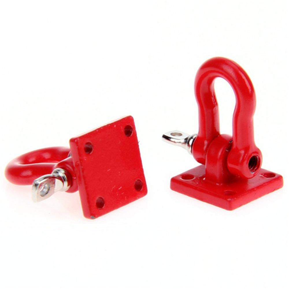 Premium Quality 2 Pcs Red Climbing Trailer Hook Buckle For 1/10 D90 Axial Scx10 Rc Cars