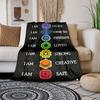 1PC Yoga Elements printed blanket, all season lightweight home office outdoor nap multifunctional blanket A11