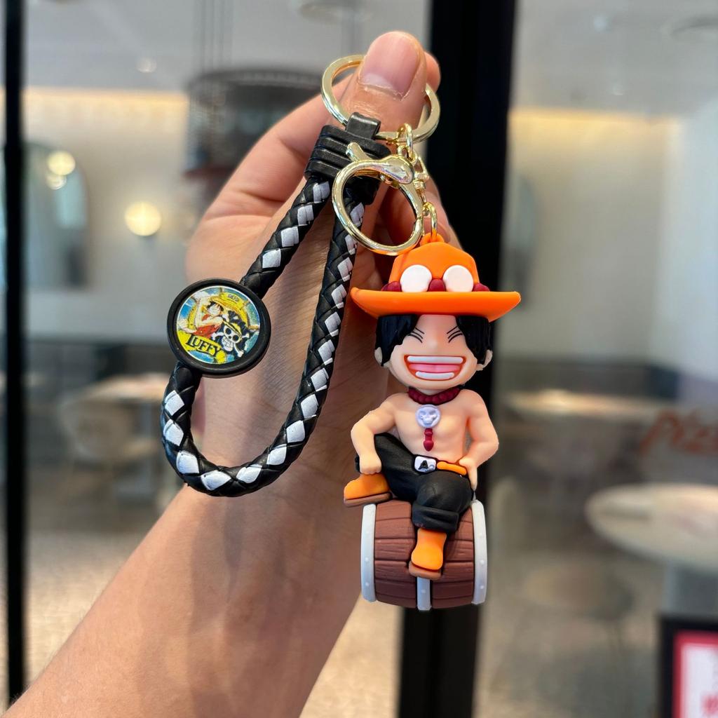 One Piece Luffy Schlüsselanhänger, Niedlicher Figuren Schlüsselanhänger, Taschenanhänger