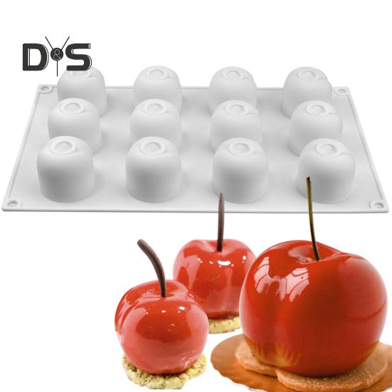 Silikonová dortová forma Vícekomorový design Forma ve tvaru třešně Měkká nepřilnavá forma na pečení do kuchyně