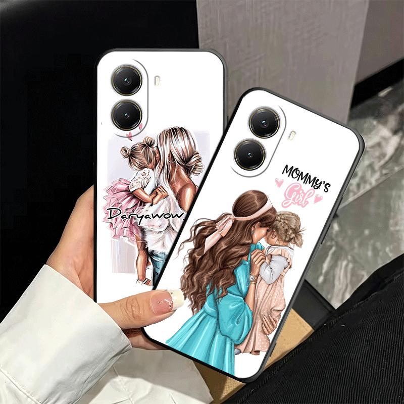 Mom Baby Girls Theme Soft Phone Case for Xiaomi Poco X5 X6 X7 X8 Pro Max X3 F7 F8 Ultra M8 M7 M6 M5 Redmi 15 15C 14C 13C 12C X4