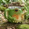 Creative Frog Floral Pattern Mug Anti Slip Cartoon Water Cup Milk Container  School/Office