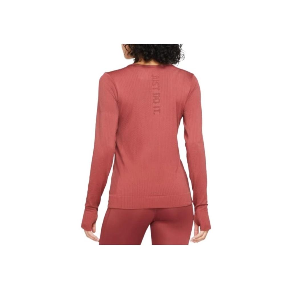 Nike Solid Color Crew Neck Pullover Logo Print American Vintage Dopamine Long Sleeve T-Shirt Women T-Shirt Red BV3919-661