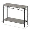 2 Tier Small Console Table Retro Sofa Table with Storage Behind Couch Table for for Living Room Entryway Hallway Foyer